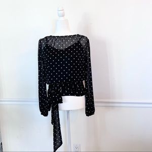 White House Black Market Blouse polka dot size 4